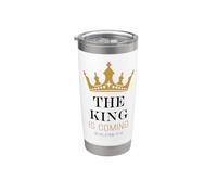 The KING is Coming - Revelation 17:14 Christian Faith Jesus Vaso térmico de acero inoxidable de doble pared