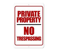 The King Kush Private Property - Señal de Seguridad para Interiores y Exteriores (8 x 12), diseño con Texto en inglés