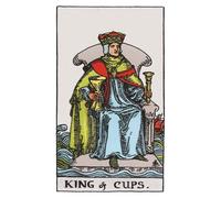 The King of Cups: 156 College Ruled Lined Pages (78 leaves), 5x8 Notebook, Journal, Diary, Planner featuring image of The King of Cups Tarot card