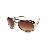 The King of Rock and Roll Elvis Presley Large Las Vegas Costume Sunglasses, dorado, Talla única