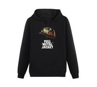THE KING OF TOMATO Full Metal Jacket Hoody Unisex Ptinted Hoodies Long Sleeve Men's Hooded with Pocket Black S