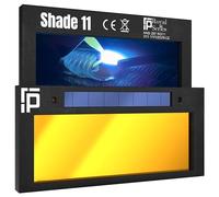 The King Single 1.0 - Lente de soldadura de oscurecimiento automático dorado de sombra 11 | 2 x 4 1/4 x 0.2 pulgadas | Se oscurece automáticamente y es ultra transparente | Parte delantera dorada