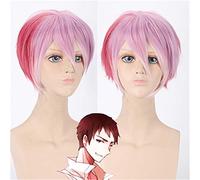 The King's Avatar Cosplay Peluca Corta Rosa Ombre Pelo sintético Samurai Girls Anime Pelucas de disfraces de Halloween para mujeres y hombres