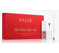 THE KISS LIPS SET N 02 Liquid Lipstick & Lip liner "Nude Coral"