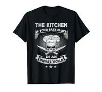 The Kitchen Is Your Safe Place In An Unsafe World Fun Chef Camiseta gráfica económica