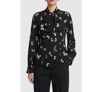 The Kooples Butterlfy Print Long-sleeved Shirt Black White Talla: 34 | Blusas Outlet | Mujer | Negro