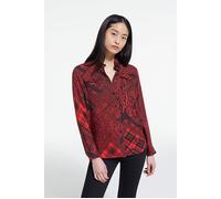 The Kooples Chemise Detail Patte Boutonnage Red / Black Talla: 36 | Camisas Outlet | Mujer | Rojo