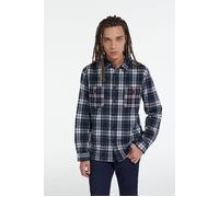 The Kooples Chemise Droite A Carreaux Poches Contrastees Bottle Green Talla: S | Camisas Casuales Outlet | Hombre | Verde