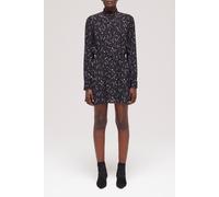 The Kooples Comet Print Long-sleeved Short Dress Black White Talla: 36 | Mini Vestidos Outlet | Mujer | Negro