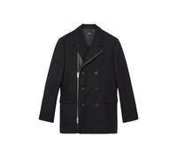 The Kooples Crossover Coat With Leather Insert On The Right Front Black Talla: 48 | Outlet | Hombre | Negro
