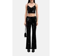 The Kooples Embroidered Sequined Velvet Trousers Black Talla: 38 | Pantalones Formales Outlet | Mujer | Negro