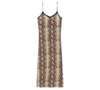 The Kooples Fine Caraco Dress With Straps Beige Talla: 34 | Vestidos midi Outlet | Mujer | Marrón