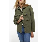 The Kooples Jacket In Chevron Fabric And Leopard Lining Olive Night Talla: 36 | Outlet | Mujer | Negro