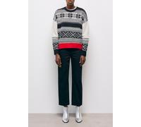 The Kooples Jacquard Round Neck Sweater With Contrast Rib Talla: 38 | Jerséis de Punto Outlet | Mujer | Blanco