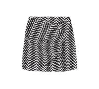 The Kooples Jupe Courte Print Zig Zag Black White Talla: 36 | Mini Faldas Outlet | Mujer | Negro