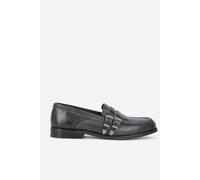 The Kooples Leather Moccasins With A Disturbed Effect Black Talla: 36 | Mocasines Outlet | Mujer | Negro
