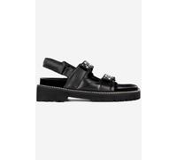 The Kooples Leather Sandals With Strap And Chain Black Talla: 39 | Sandalias Outlet | Mujer | Negro
