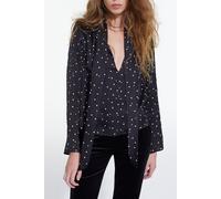 The Kooples Little Hearts Black Lavaliere Top Black Talla: 36 | Blusas Outlet | Mujer | Negro
