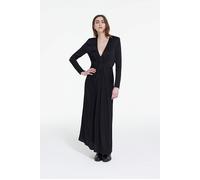The Kooples Long Dress With Long Sleeves Neckline Black Talla: 36 | Vestidos maxi Outlet | Mujer | Negro