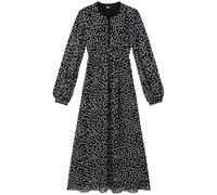 The Kooples Long Sleeve Dress With Daisy Dot Print Black White Talla: 36 | Vestidos Midi Outlet | Mujer | Negro