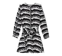 The Kooples Long-sleeved Knotted Short Dress Black/white Talla: 36 | Vestidos Midi Outlet | Mujer | Negro