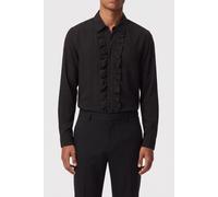 The Kooples Long-sleeved Silk Shirt With Rabbotted Collar Black Talla: L | Camisas de Trabajo Outlet | Hombre | Negro