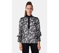 The Kooples Ml Buttoned Top With Ruffle At The Collar Black White Talla: 34 | Blusas Outlet | Mujer | Negro