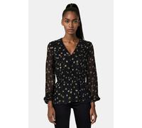 The Kooples Ml Top Tightened At The Waist With Buttons Black/yellow Talla: 38 | Blusas Outlet | Mujer | Blanco
