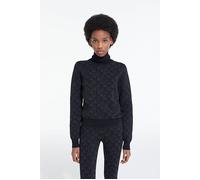 The Kooples Mock Neck Sweater In All Over Logo Jacquard Black Dark Grey Talla: 36 | Outlet | Mujer | Negro