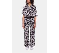 The Kooples Pantalon Jambe Large A Taille Elastiquee Black / White Talla: 40 | Pantalones Outlet | Mujer | Negro
