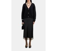 The Kooples Pearl And Pointelle Rib Cardigan Black Talla: 38 | Cárdigan Outlet | Mujer | Negro