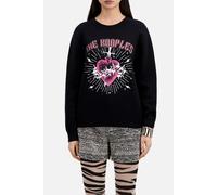 The Kooples Pull Col Rond Jacquard Sacred Heart Black White Talla: 38 | Sudaderas con Capucha Outlet | Mujer | Negro