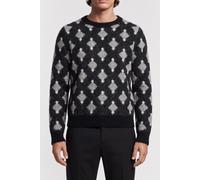 The Kooples Pull Col Round Black Grey White Talla: S | Jerséis Outlet | Hombre | Negro