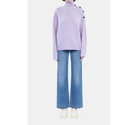 The Kooples Pullover With Film Neck And Button-face Pattern Light Purple Talla: 38 | Sudaderas con Capucha Outlet | Mujer | Púrpura