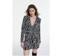 The Kooples Robe Courte Manches Longues Imprime Pearls Black White Talla: 40 | Outlet | Mujer | Negro