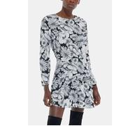 The Kooples Robe Courte Manches Longues Romantic Garden Black White Talla: 34 | Mini Vestidos Outlet | Mujer | Negro