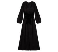 The Kooples Robe Longue Plissee Velvet Ceinture Black Talla: 36 | Vestidos maxi Outlet | Mujer | Negro