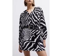 The Kooples Robe Print Zebra Black White Talla: 38 | Mini Vestidos Outlet | Mujer | Negro