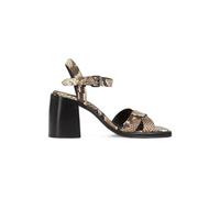 The Kooples Sandales A Talon En Cuir Embossee Python Beige-brown Talla: 37 | Chancletas Outlet | Mujer | Marrón