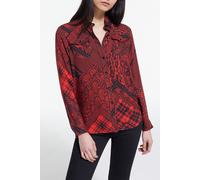The Kooples Shirt With Button Placket Detail Red/black Talla: 34 | Blusas Outlet | Mujer | Blanco