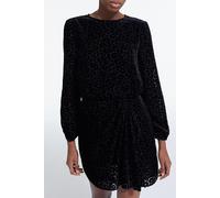 The Kooples Short Burn Out Blossom Black Dress Black Talla: 36 | Mini Vestidos Outlet | Mujer | Negro