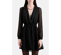 The Kooples Short Dress With 3/4 Sleeves And Crossed Top Black Talla: 40 | Mini Vestidos Outlet | Mujer | Negro