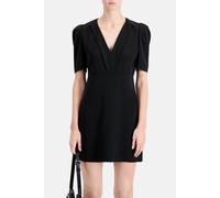 The Kooples Short Dress With Leather Piping Black Talla: 36 | Mini Vestidos Outlet | Mujer | Negro