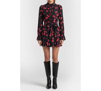 The Kooples Short Dress With Long Sleeves Black - Red Talla: 34 | Mini Vestidos Outlet | Mujer | Negro