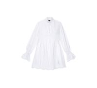 The Kooples Short Long-sleeved Dress With Placed English Embroidery Whit Talla: 38 | Mini Vestidos Outlet | Mujer | Blanco