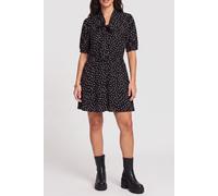 The Kooples Short-sleeved Polka Dot Dress With A Tie Black White Talla: 34 | Blusón Outlet | Mujer | Negro