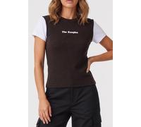 The Kooples Short-sleeved T-shirt W Front Print Brown / Black Talla: 36 | Camisetas de Seda Outlet | Mujer | Marrón