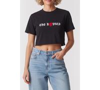 The Kooples Short-sleeved T-shirt W Print And Flock On The Front Black Talla: 36 | Camisetas de Seda Outlet | Mujer | Negro