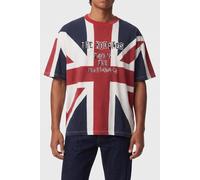 The Kooples Short-sleeved T-shirt With Print And All-over Red Talla: XL | Camisetas con Decoración Impresa Outlet | Hombre | Rojo