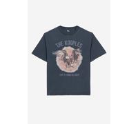 The Kooples Short-sleeved T-shirt With Print Front And Back Black Washed Talla: M | Camisetas con Decoración Impresa Outlet | Hombre | Negro